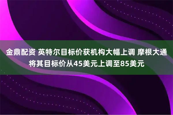 金鼎配资 英特尔目标价获机构大幅上调 摩根大通将其目标价从45美元上调至85美元